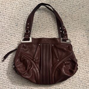 B. Makowsky Leather Shoulder Bag